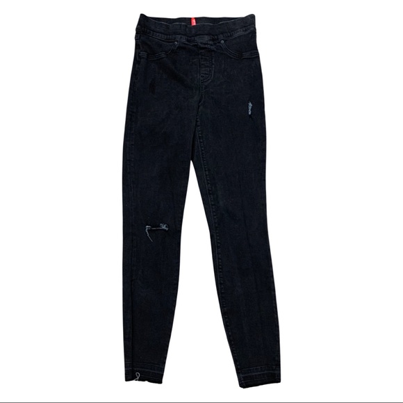 Spanx Distressed Skinny Jeans Vintage Black small - Picture 5 of 13